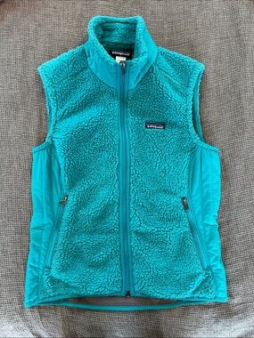 Patagonia Bright Teal Sherpa Fleece Vest